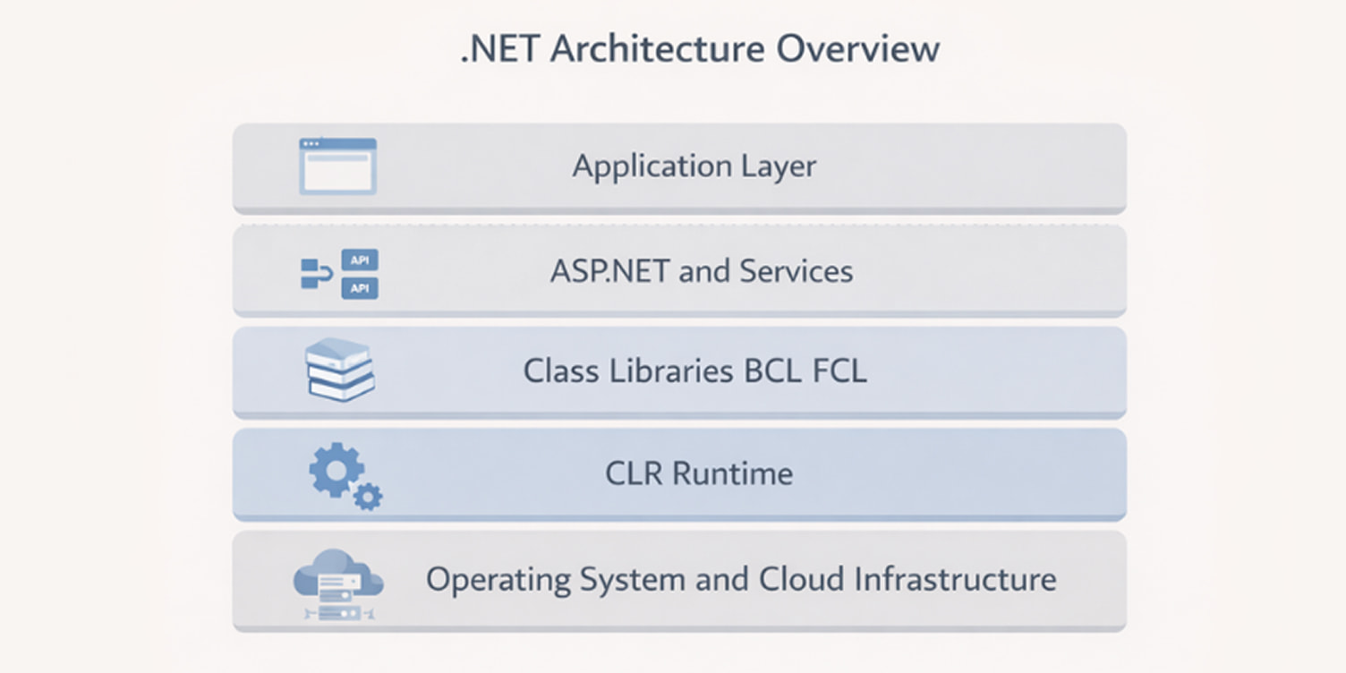 An image that represent How .NET Architecture Works